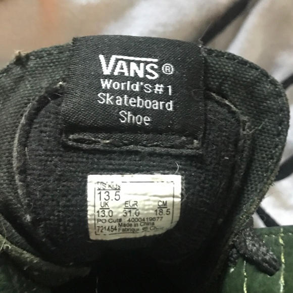 Vans Dinosaur Hightop Skater Shoes 13.5Y - Picture 4 of 7